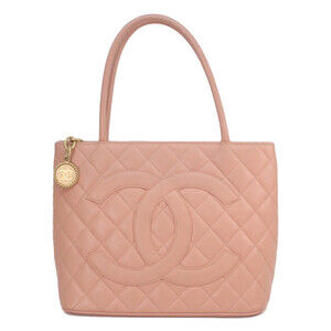 CHANEL No. 6 A01804 Pink Caviar Leather Gold Hardware Reissue Tote Bag for Women